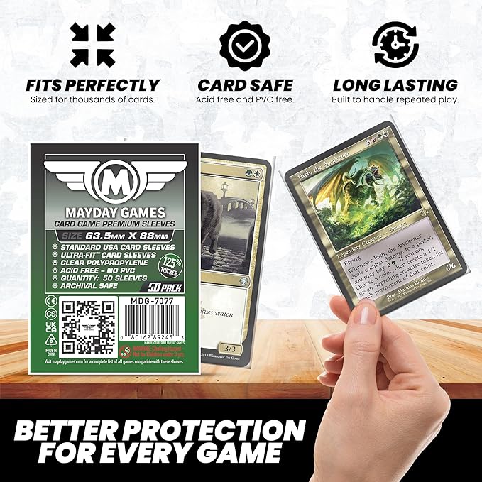 Mayday Games 7077 Clear Premium Card Sleeves 63.5x88 mm - Image 5