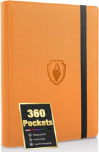 Premium 9 Pocket Card Binder for 360 Cards, Fabmaker PU Cover Trading Card by Fabmaker