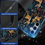 Case for Samsung Galaxy S25 FE, Cute Christmas Reindeer Design Hybrid Dual - Image 4