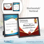 8.5x11 Certificate Frames, 6 Pack, Contemporary, Inspirations | These Icona Bay - Image 5