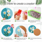 EWJRNSF 8 PCS Fall Diamond Art Coasters DIY Kit - Image 3