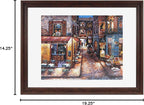 MCS 14.25x19.25 Puzzle Frame for Finished Puzzles, Walnut Woodgrain Vertical & - Image 6