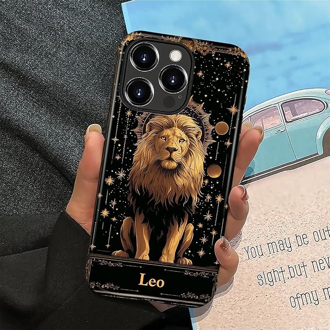 ZHEGAILIAN Case for iPhone 16 Pro, Galaxy Lion Gold Durable Shockproof Silicone - Image 5