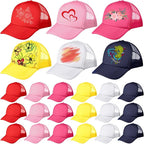 Vabean 24 Pack Sublimation Blank Cap Trucker Mesh Cap Unisex Plain Blank by Vabean
