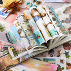Summer Beach Scrapbook Sticker Book, 500+ Vintage Travel Stickers - Image 4