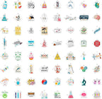 100Pcs Funny Biology Stickers for Students, for Water Bottle, Laptop - Image 4