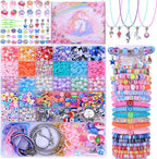 AIPRIDY 3200 Pieces Girls Toys Bracelet Making Kit, Unicorn/Mermaid Clay Beads - Image 8