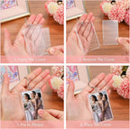 Yaomiao Acrylic Photo Frame Keychain Holder Photo Picture Insert Blank Keyring - Image 4