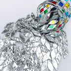 LITMIND 120 Pieces Silver Mosaic Glass Petals & Leaves - Image 5