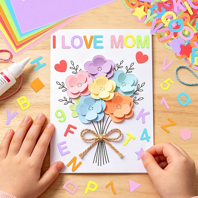 664 PCS Foam Letter Stickers, Foam Alphabet Number Shape Stickers, Self - Image 6
