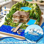 Warmtree 12 Pcs Ripple Water Sticker Materials Diorama Supplies | Pearlescent - Image 5