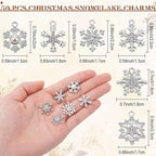 Landical 50 Pcs Winter Snowflake Charms - Image 2