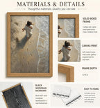 Framed Jesus Holding Woman Canvas Print.Footprints in The Sand Wall Art.Wood - Image 3