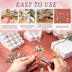 Pjordo 652Pcs Charm Lip Gloss Keychain Making Kit, DIY Keychain Kit Includes - Image 5