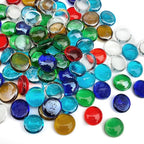 FANTIAN 10 Pounds Fire Pit Glass, Mixed Color Gems, Decorative Flat Glass Rocks by FANTIAN-GardeningMakesLifeBetter