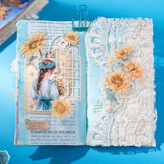 JOYCHOIC Scrapbook Stickers Set, Junk Journal Supplies, PET Transparent - Image 7