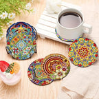 EWJRNSF 10 PCS Mandala Diamond Art Coasters Kit - Image 6