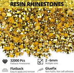 32000Pcs Metallic Gold Rhinestones - Image 2