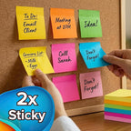 Sticky Notes 3x3 – 2026 Improved Adhesive, Very Very Sticky & Bright Neon - Image 5
