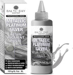 BALTIC DAY Metallic Platinum Silver Epoxy Resin Pigment Paste XL – Opaque Epoxy by BALTICDAYpuresoul