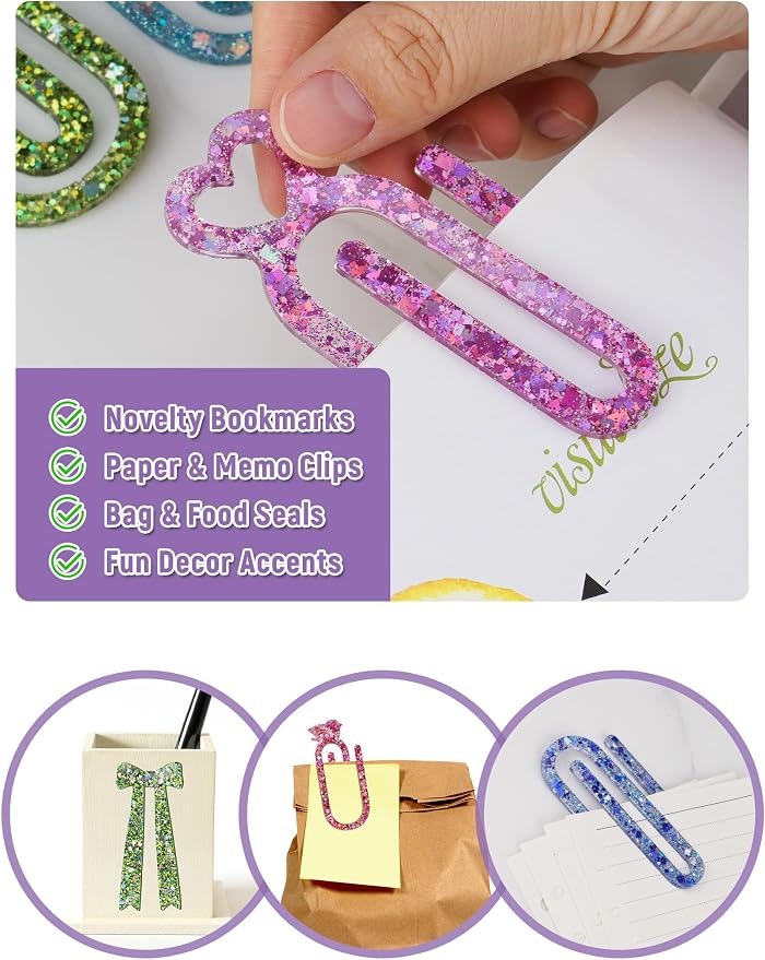 NiArt Silicone Resin Bookmark Mold, 14-Shape DIY Bookmark Making Kit - Image 3