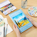 35 Sheets Watercolor Paper Pad 7x10 Inch, 140 lb/300 GSM Cold Press Water Color - Image 2