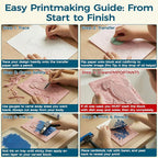 47 Pcs Linocut Kit for Printmaking, Block Printing Kit - Image 6