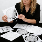 16PCS Geometric Stencils for Painting, Reusable Abstract Layering Stencils for - Image 7