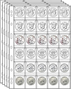 MUQING 600 Pockets Coin Sleeves, 20 Sheets Coin Pages, Coin Collecting Supplies by MUQING