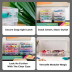 IRIS USA Clear Storage Cases, |Made in USA|, Plastic Bead Organizing Containers - Image 3
