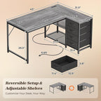 PRAISUN 43.3" Small Computer Desk - Image 2