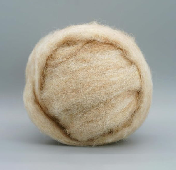 1 Oz Bulky Carded Corriedale Wool, Needle Felting Wool Roving, Wet Felting Wool by Unknown