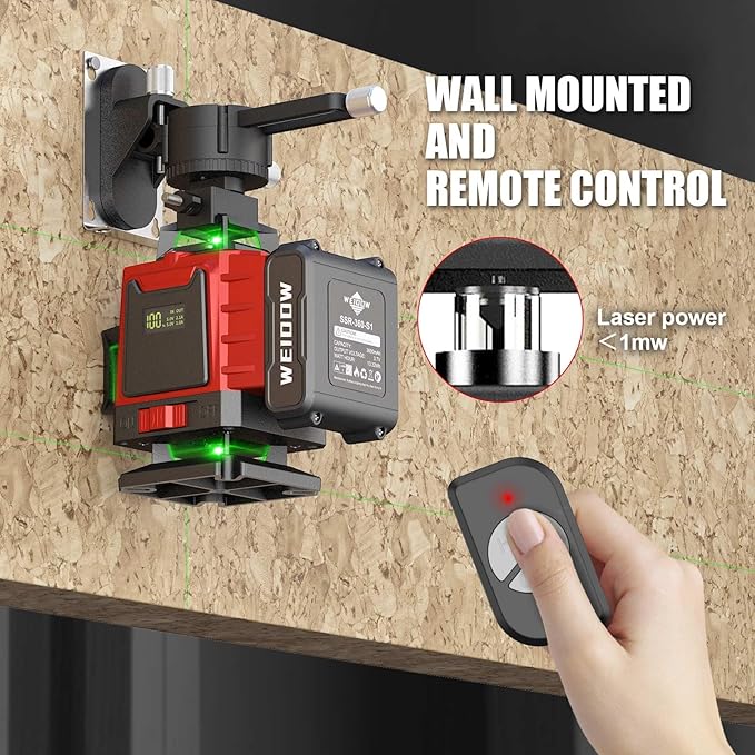 WEIDDW Laser Level 360° Green Cross Line Self Leveling Laser Measuring Tool - Image 4