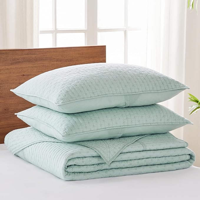 Levtex Home Cross Stitch Reversible Queen Bedspread Set - Image 3