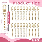 NCIWAN 20 PCS Keychain Making Kit Swivel Snap Hook Lobster Claw Clasps and - Image 2