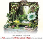 Fantasy Forest Adult Puzzles Suitcase Garden Nature Rain Forest Landscape Water - Image 9