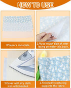 PLANTIONAL Lightweight White Iron-On Non-Woven Fusible Interfacing: 11.6" x - Image 4