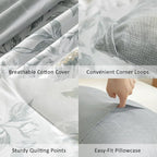 LEMIROE Floral Cotton Comforter Queen Size - Image 5