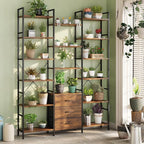 AFLUI Triple Bookshelf with 3 Fabric Drawers, 6-Tier Book Shelf and 10 Display - Image 9