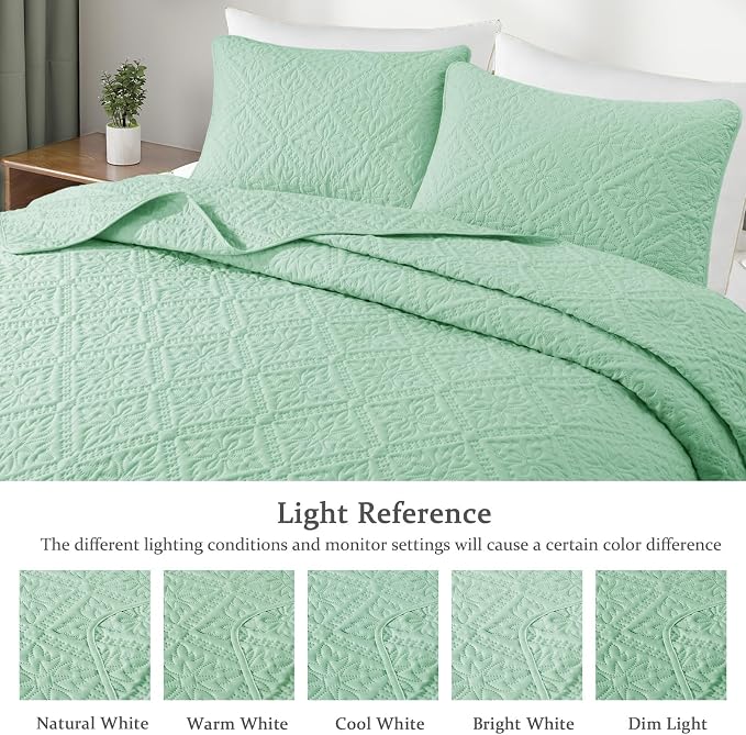 Exclusivo Mezcla California King Quilt Bedding Set, Lightweight Soft Bedspreads - Image 3
