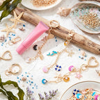 VioraWhite 457 Pcs Ocean Charms Lip Gloss Keychain Making Kit, DIY Craft - Image 3