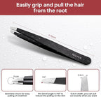 Tweezers for Women Facial Hair, Precision Slant Eyebrow Tweezers, Sharp Plucker - Image 2
