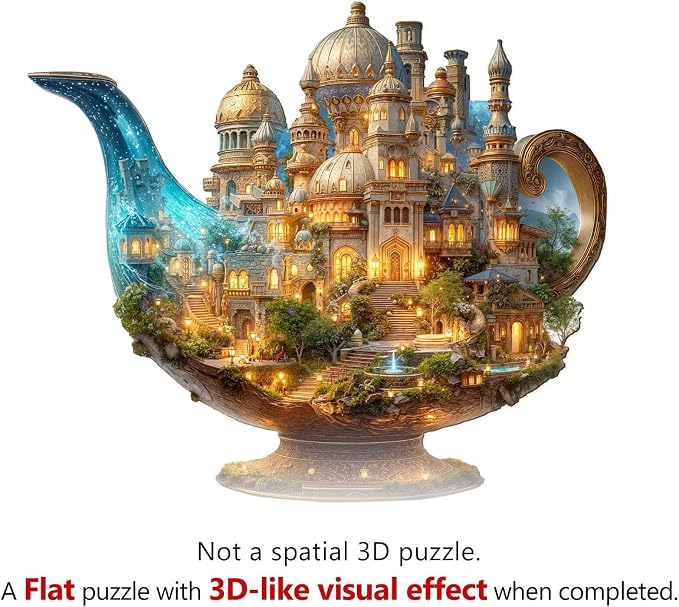 Gifts for Women Men Magic Lamp World Puzzles Adults Gift Wooden 135 Pieces 11.4 - Image 9