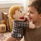 Family Hand Puppets for Kids, Includes Grandpa, Son - Image 5
