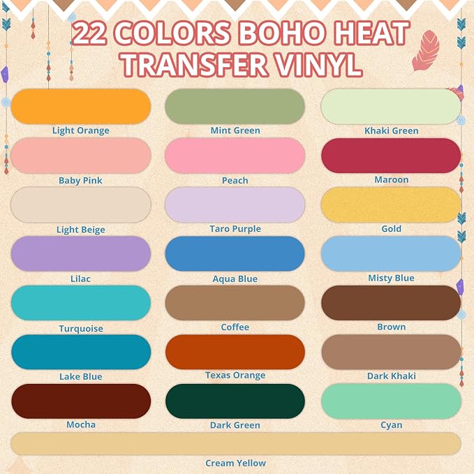 HTVRONT Boho Heat Transfer Vinyl - Image 3