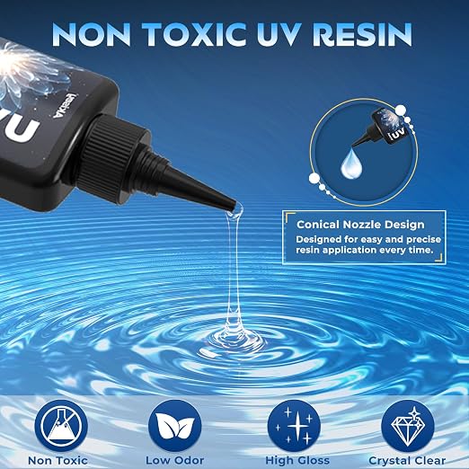 Akisey UV Resin 100g, Crystal Clear UV Resin Glue - Image 2