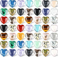 Nuenen 72 Pcs Natural Heart Shaped Healing Crystal Stone Bulk 0.8 Inch Polished by Nuenen
