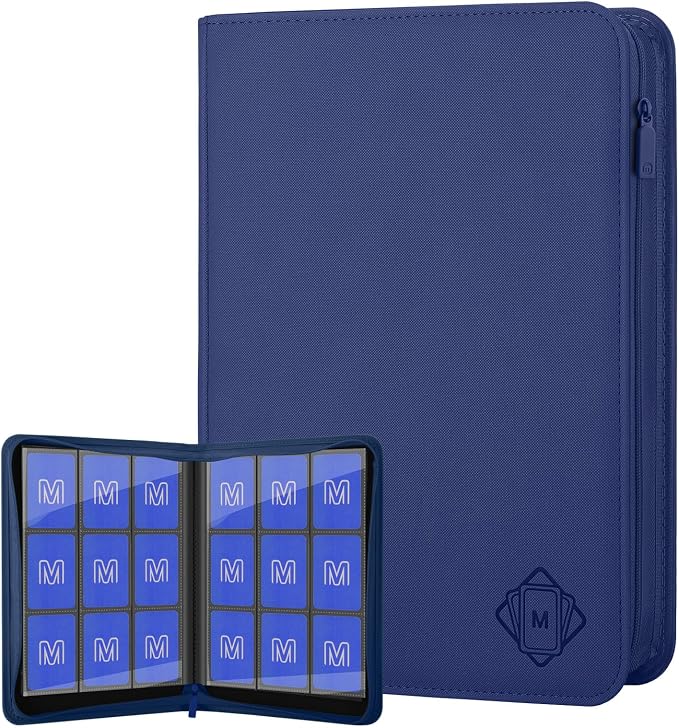 Trading Card Binder with 9 Side Loading Pocket Card Album Hold Up to 540 Cards by MOSLA