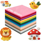 45 PCS Craft Felt Sheets 4 x 4 Inch 2mm Felt Fabric Assorted Colors | Nonwoven by Oleitodh