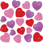 JarThenaAMCS 45Pcs Valentine's Day Glitter Heart Paper Cut-Outs by JarThenaAMCS